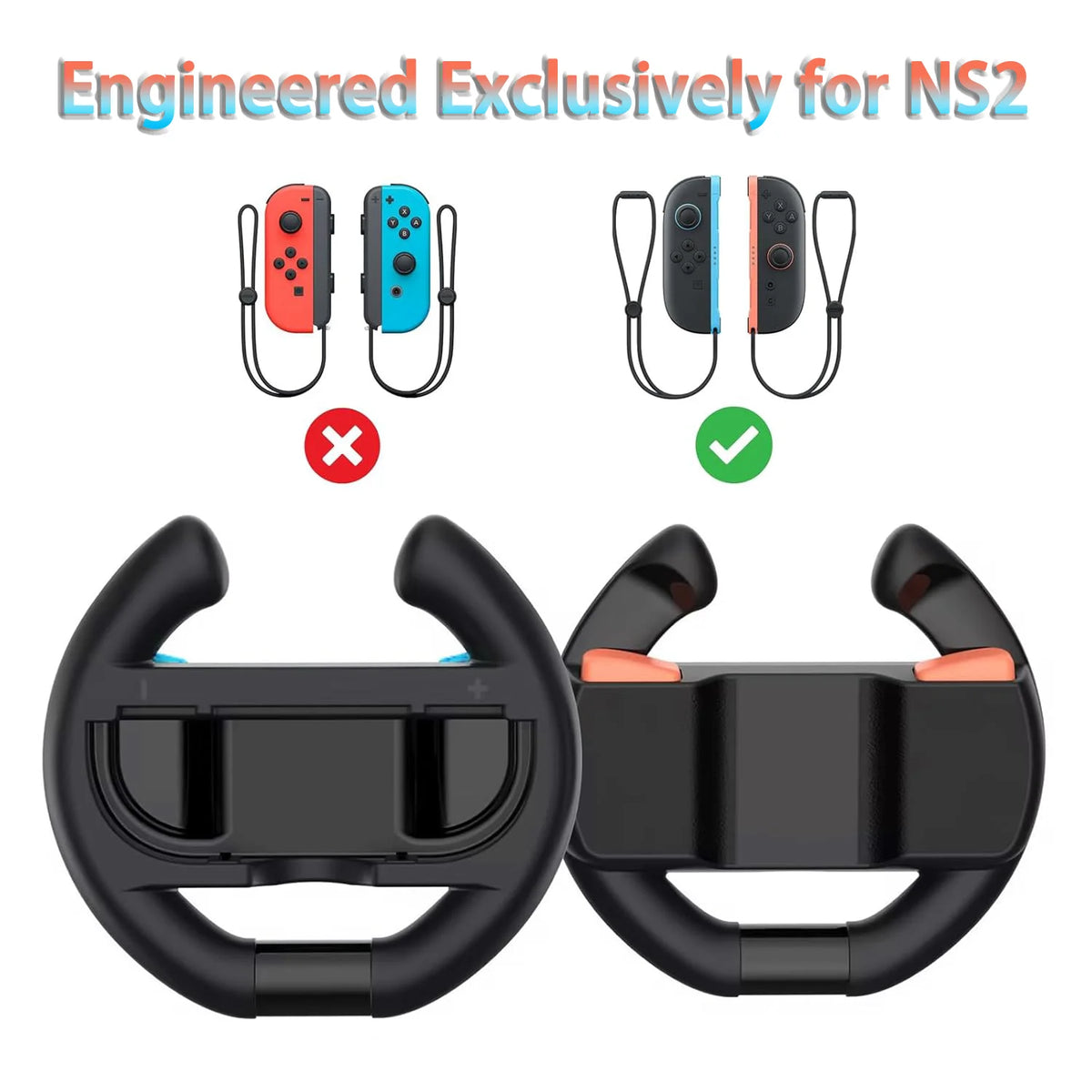 Pre ovládač Switch2 4-v-1 volant na pretekanie