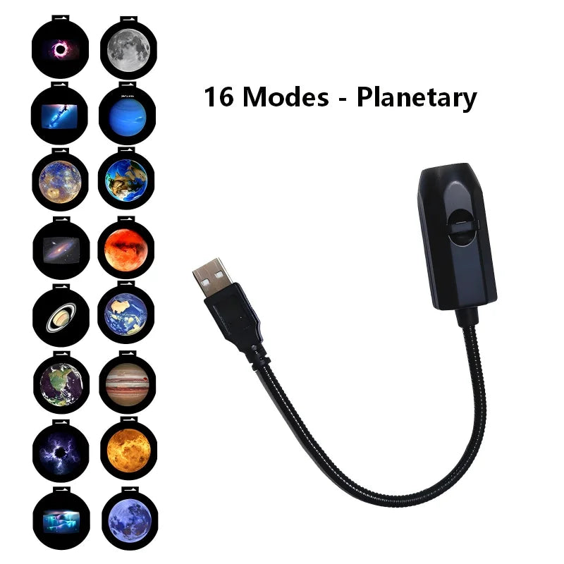 USB projektor mesačná lampa