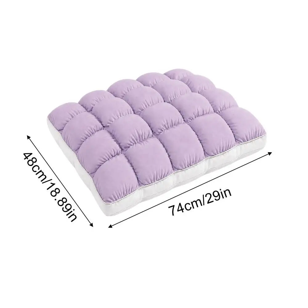 Puff Pillow Supportive Cloud Grid Breathable Soft Sleeping