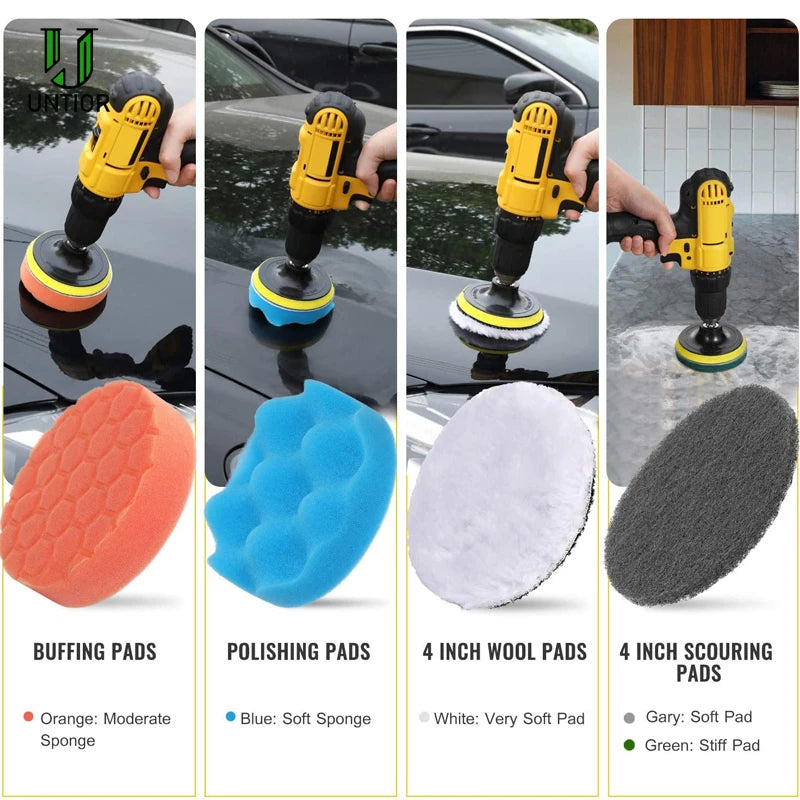 UNTIOR Electric Drill Brush Attachment Set Power Scrubber Brush