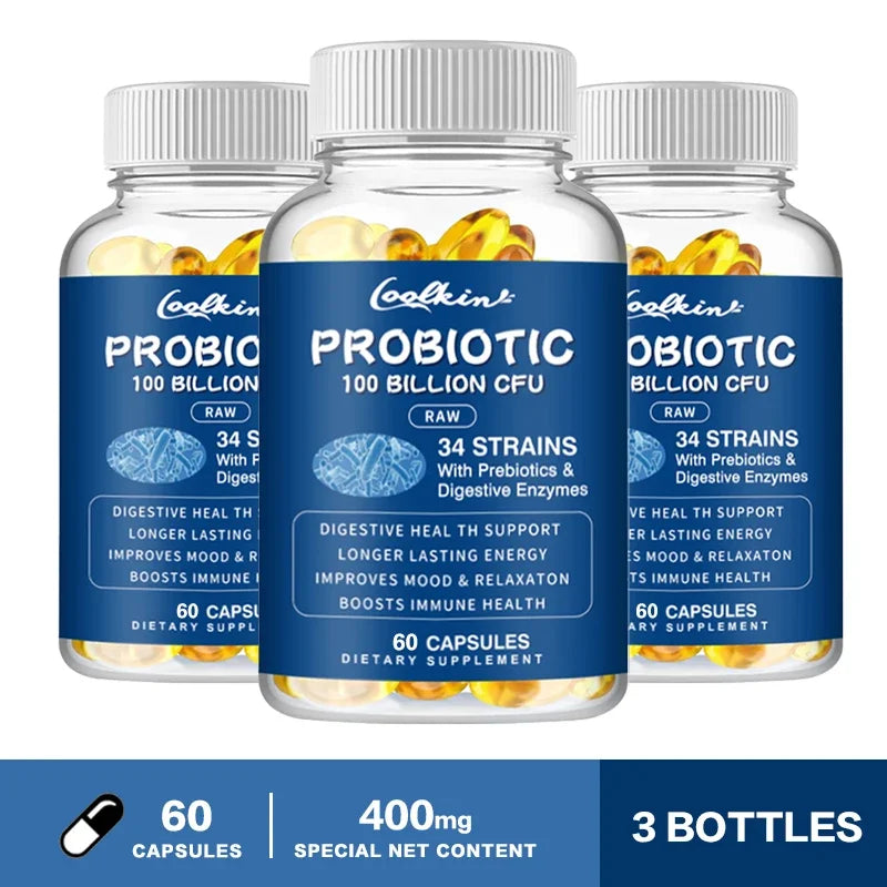 Probiotics Supplements - 100 Billion CFU - Promotes Digestive Health
