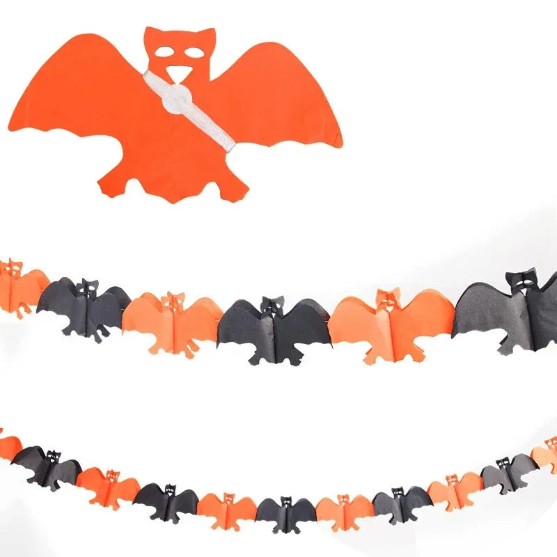 Halloween Paper Banner Spider Pumpkin Ghost