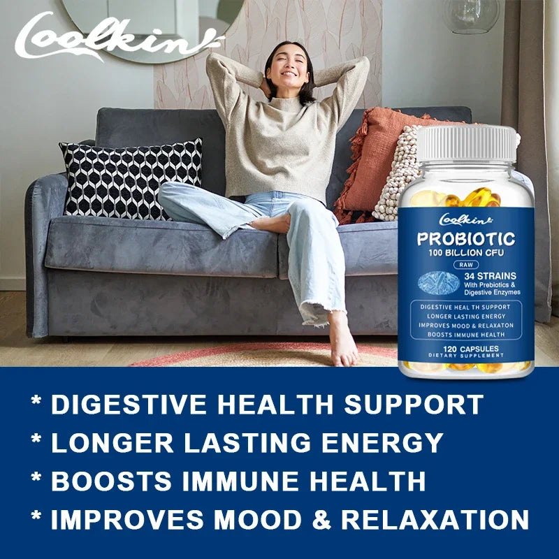 Probiotics Supplements - 100 Billion CFU - Promotes Digestive Health