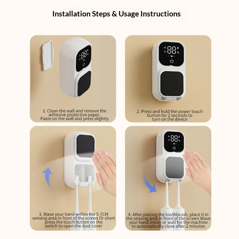 Mini Dual Toothbrush UV Steriliser