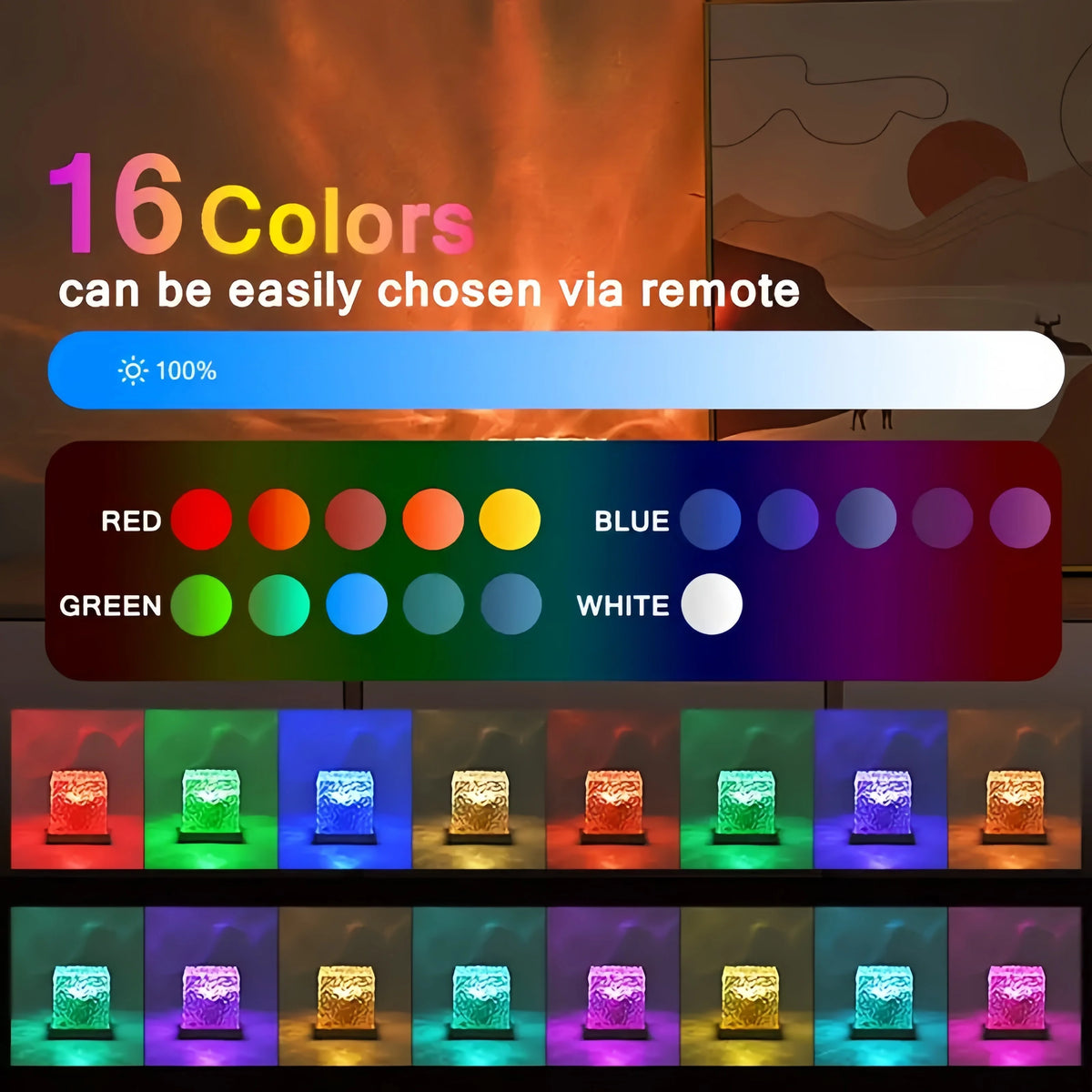 16Colors Ocean Wave Aurora Projector Light