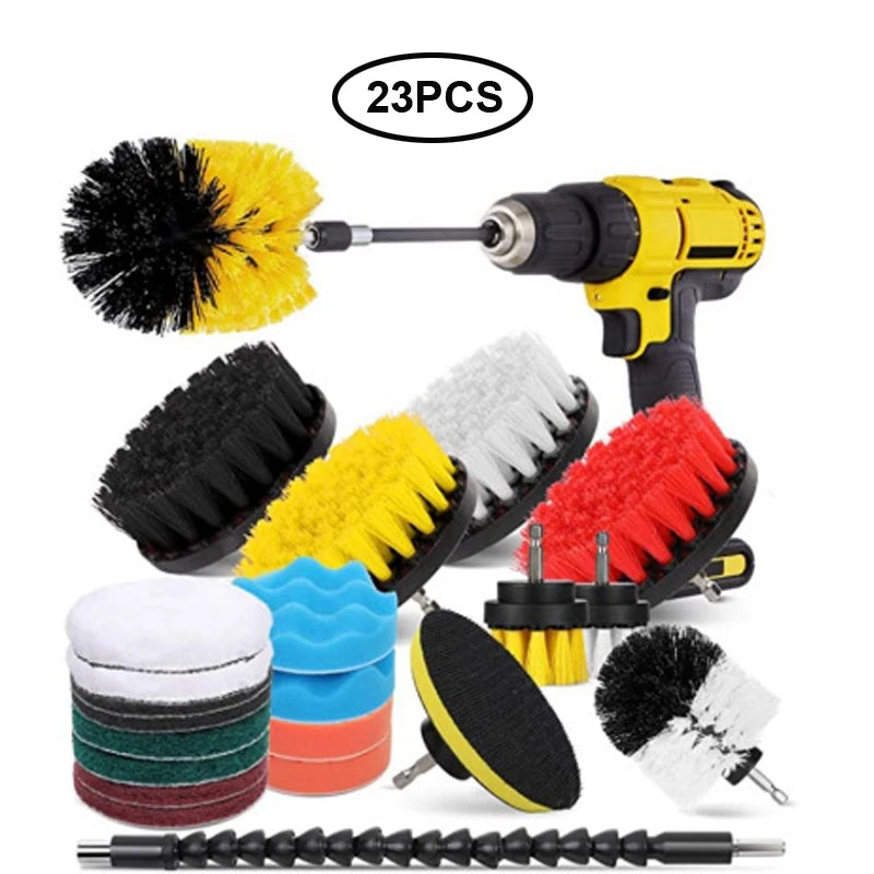 UNTIOR Electric Drill Brush Attachment Set Power Scrubber Brush