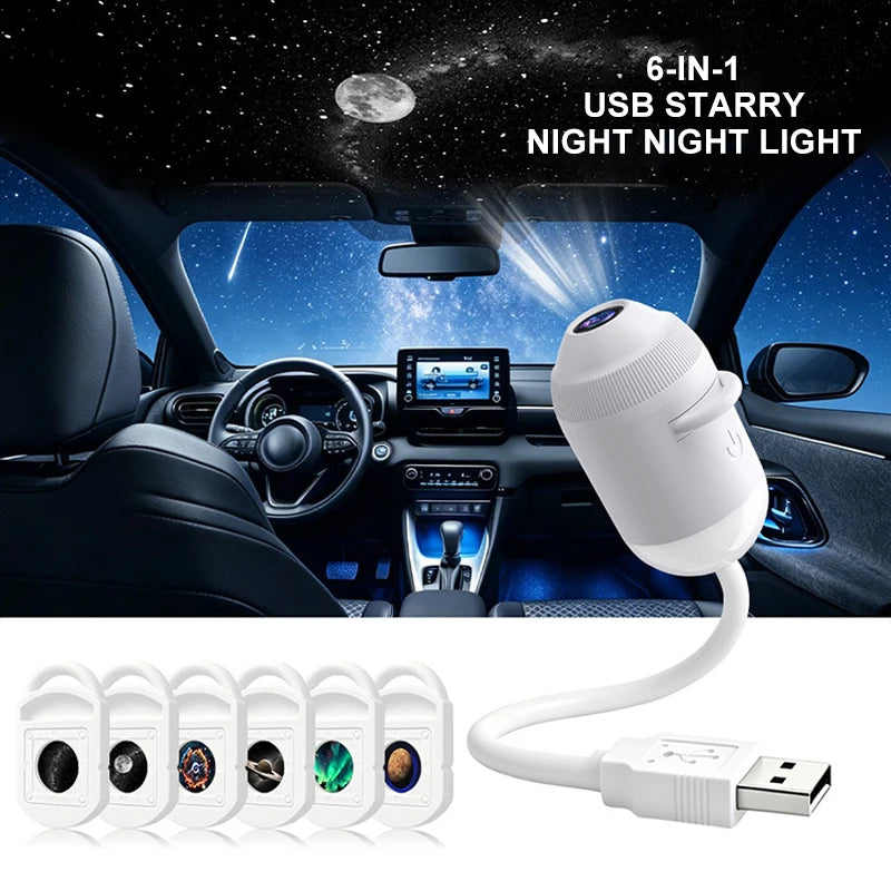 USB hviezdny projektor galaxie