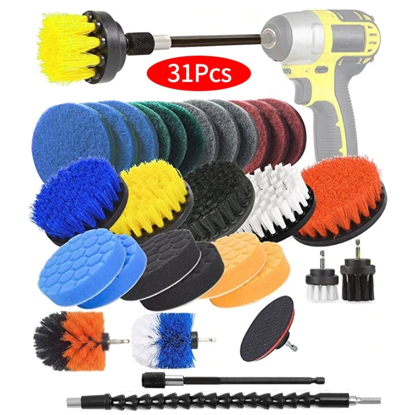 UNTIOR Electric Drill Brush Attachment Set Power Scrubber Brush