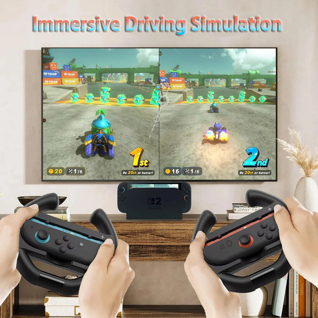 For Switch2 4-In-1 Steering Racing Wheel Controller