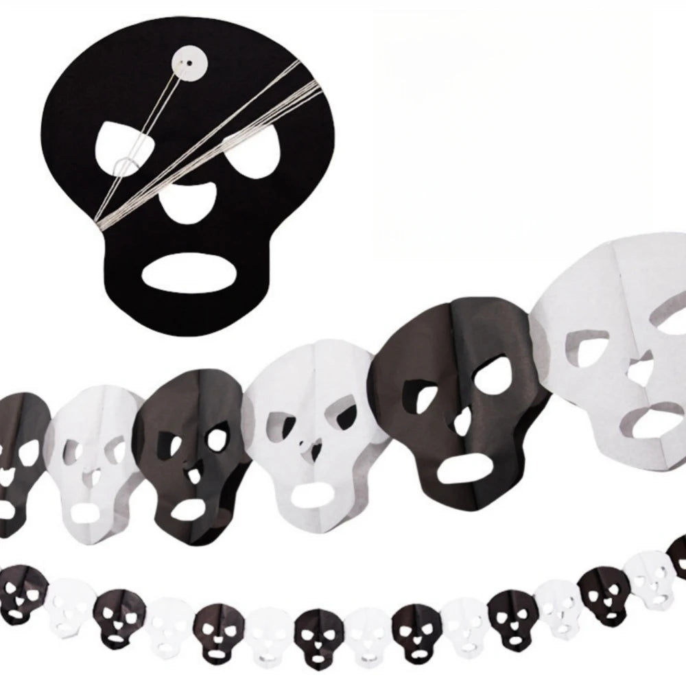 Halloween Paper Banner Spider Pumpkin Ghost