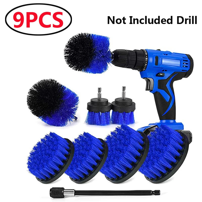 UNTIOR Electric Drill Brush Attachment Set Power Scrubber Brush