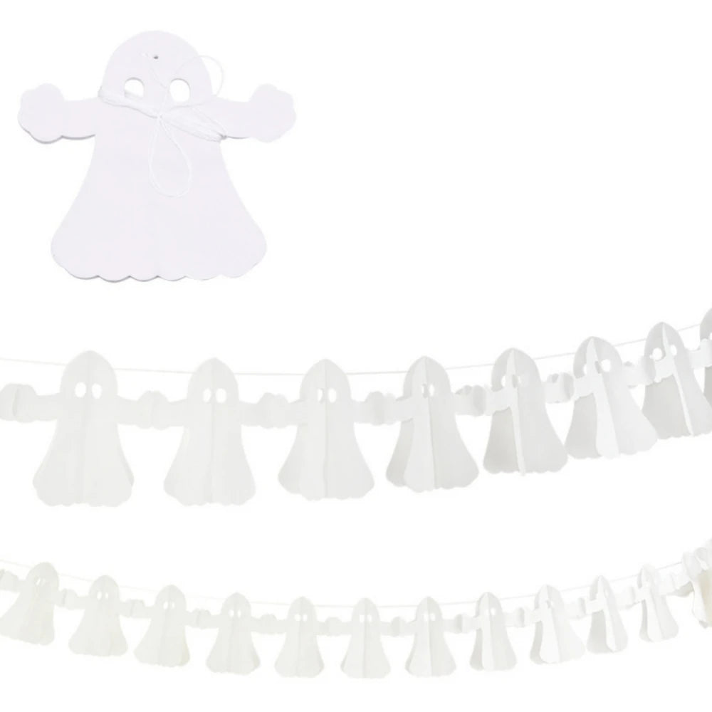 Halloween Paper Banner Spider Pumpkin Ghost
