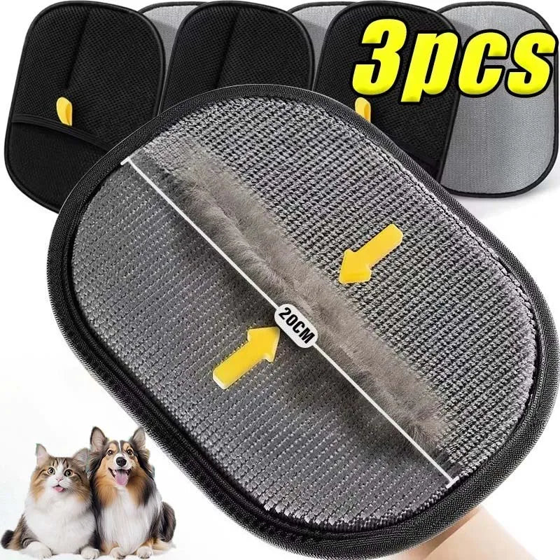 3pcs Pet Grooming Cleaning Glove