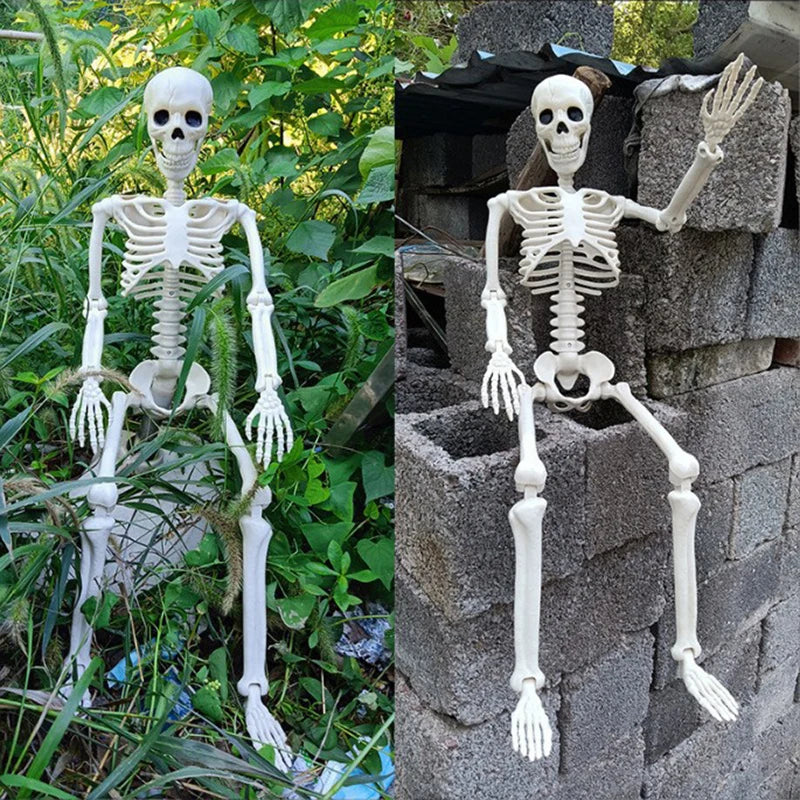 Halloween Movable Skeleton Fake Human Skull Bones