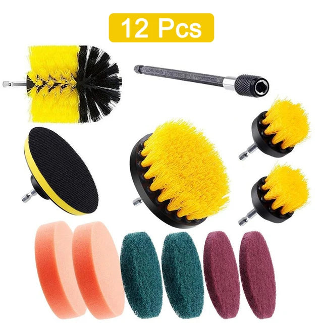 UNTIOR Electric Drill Brush Attachment Set Power Scrubber Brush