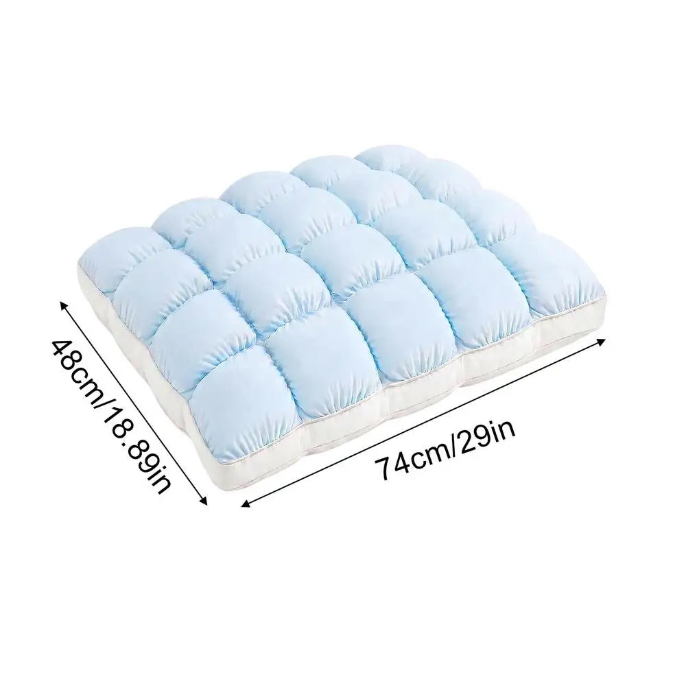 Puff Pillow Supportive Cloud Grid Breathable Soft Sleeping