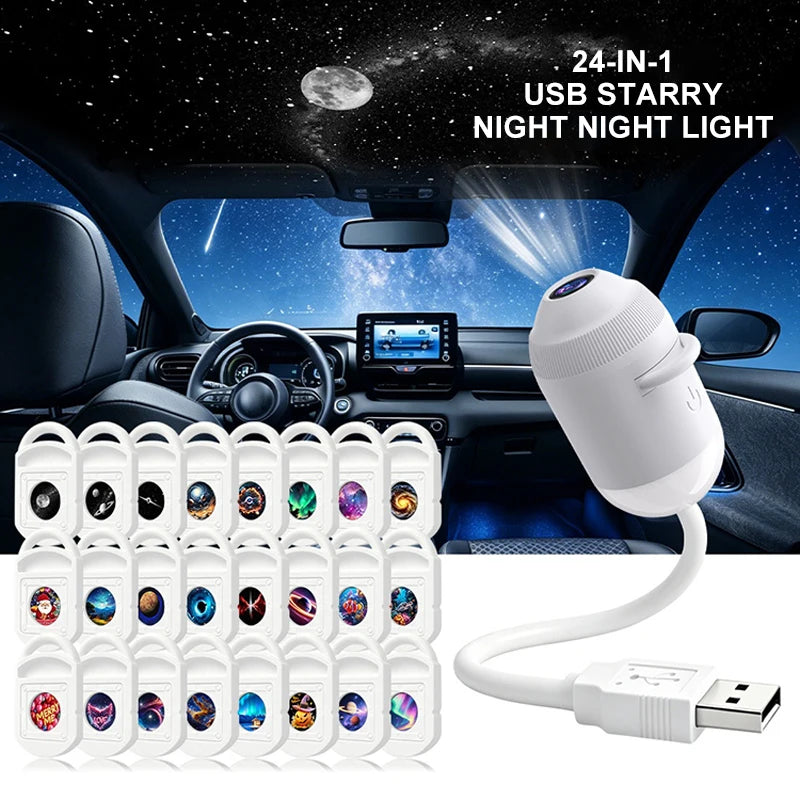USB hviezdny projektor galaxie