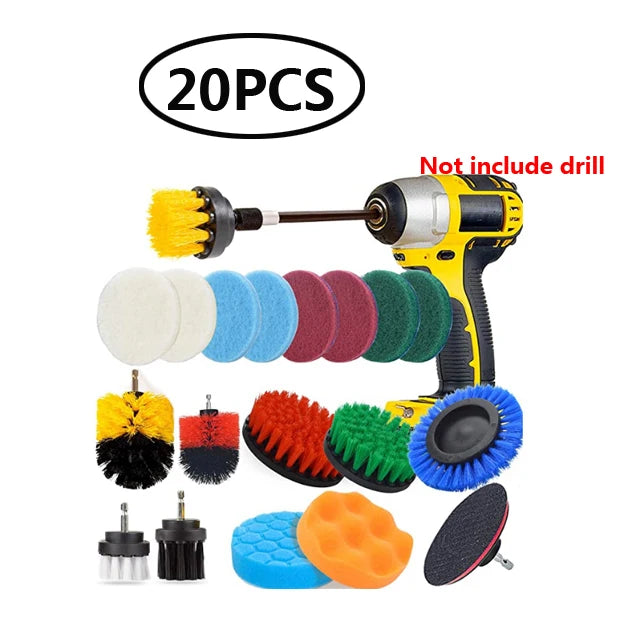 UNTIOR Electric Drill Brush Attachment Set Power Scrubber Brush