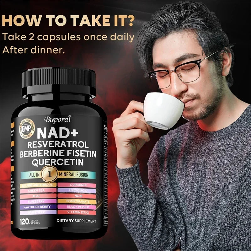 NAD Resveratrol Berberine - Improve Aging
