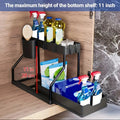 Kitchen lower sink rack Double pull-out countertop
