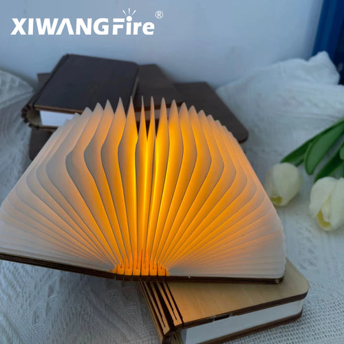 3D skladacia kniha lampa LED nočné svetlo