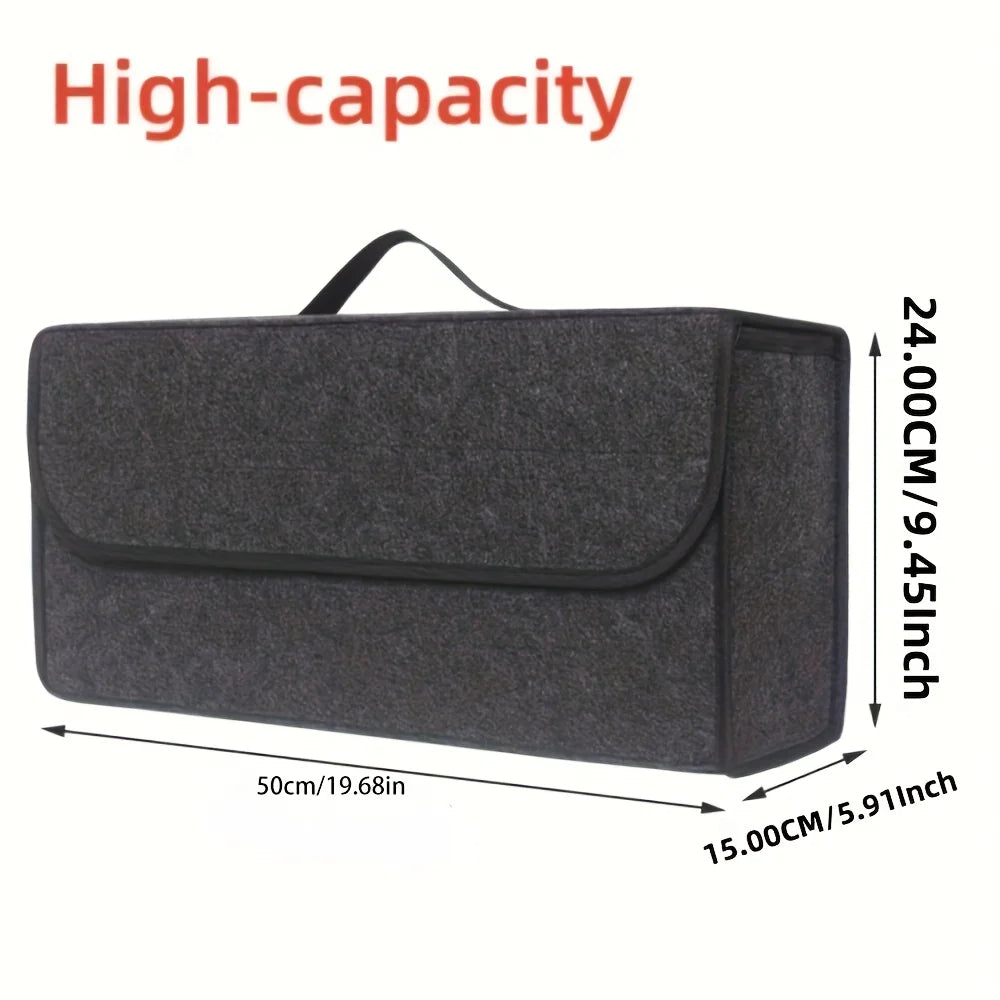 Car Trunk Organizer Soft Felt Storage Box