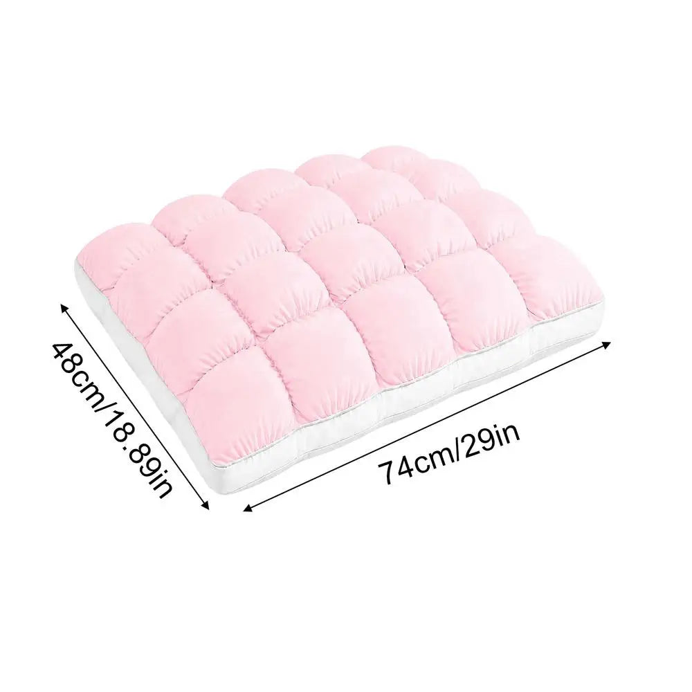 Puff Pillow Supportive Cloud Grid Breathable Soft Sleeping