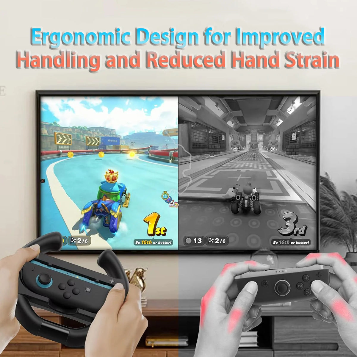 Pre ovládač Switch2 4-v-1 volant na pretekanie