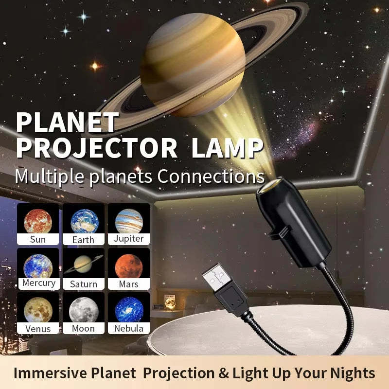USB projektor mesačná lampa