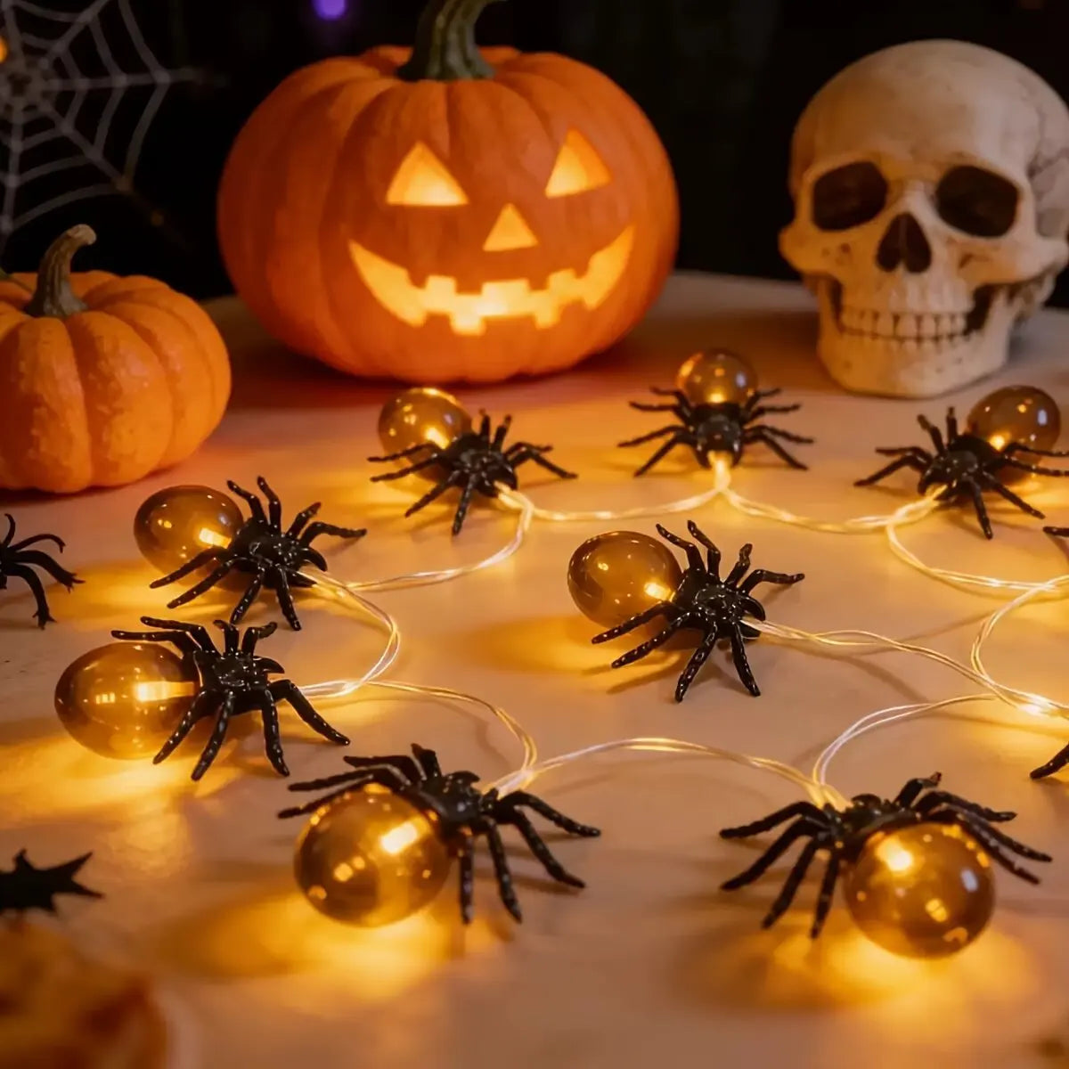 10LED Spider String Lights Halloween Decorations