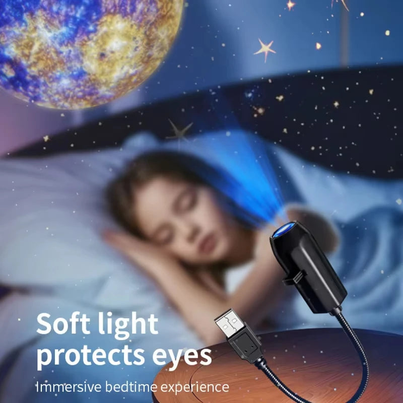 USB projektor mesačná lampa