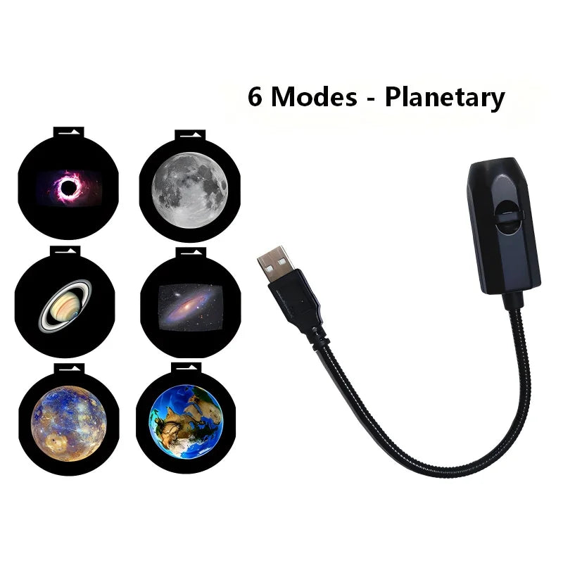 USB projektor mesačná lampa