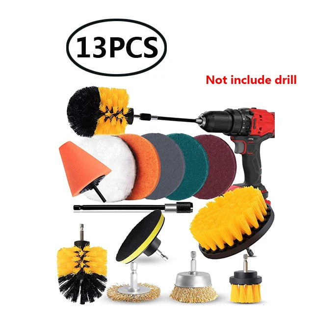 UNTIOR Electric Drill Brush Attachment Set Power Scrubber Brush