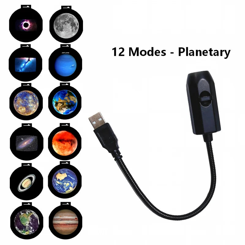 USB projektor mesačná lampa